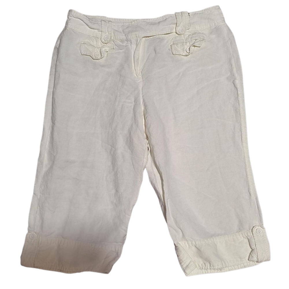 LARRY LEVINE Linen Rayon Shorts 12